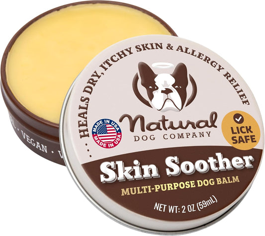 Natural Dog Company Skin Soother (Balm or tin) for Dogs â 2oz Stick, All Natural Hot Spot & Rash Relief â Organic Itchy Skin Soothing Moisturizer for Dry, Red,...