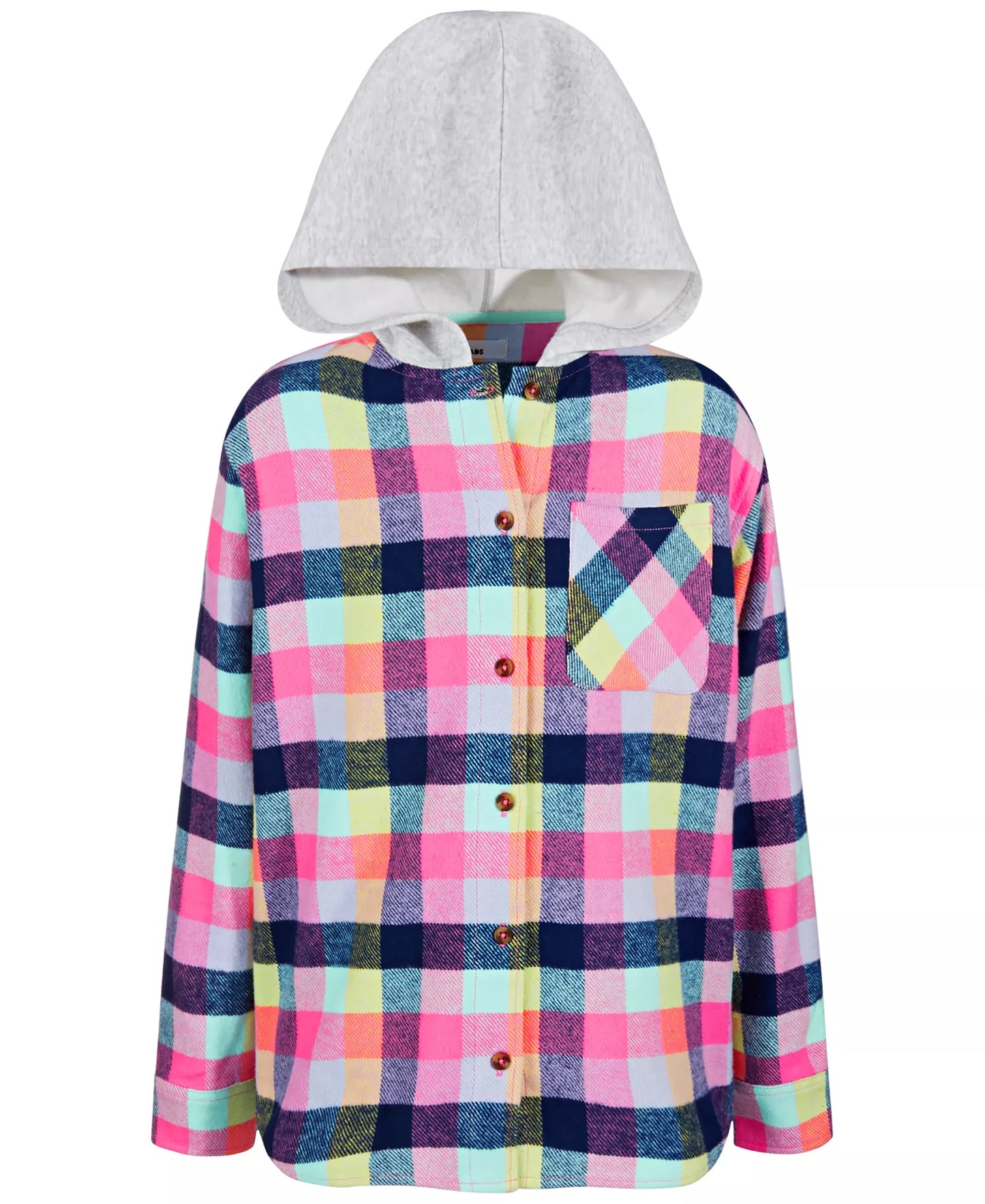 Epic Threads Big Girls Checkered Hooded Cotton - Medium
