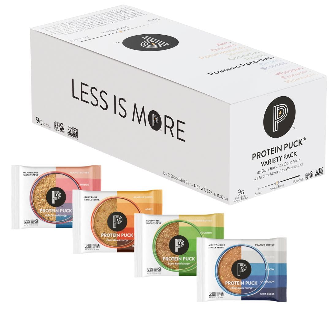 Less is more protein puck 5g energy bars packs
