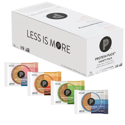Less is more protein puck 5g energy bars packs