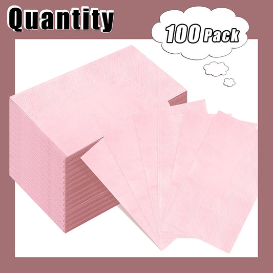 100 Pcs 2-Ply Napkins Paper Napkins Disposable Guest Hand Towels for Bathroom Dinner Wedding Baby Shower Party Guest Bathroom Napkins