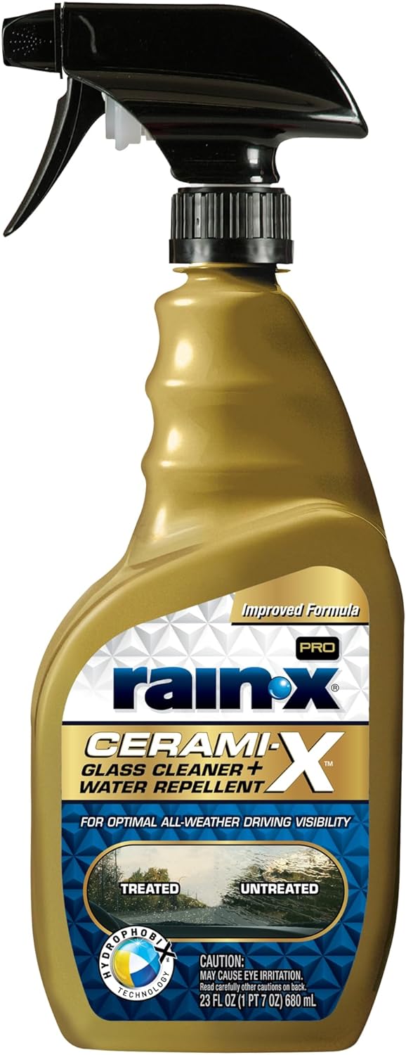 Rain-X 630177SRP Cerami-X Glass Cleaner + Water Repellent, 23oz