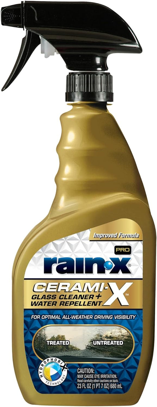 Rain-X 630177SRP Cerami-X Glass Cleaner + Water Repellent, 23oz